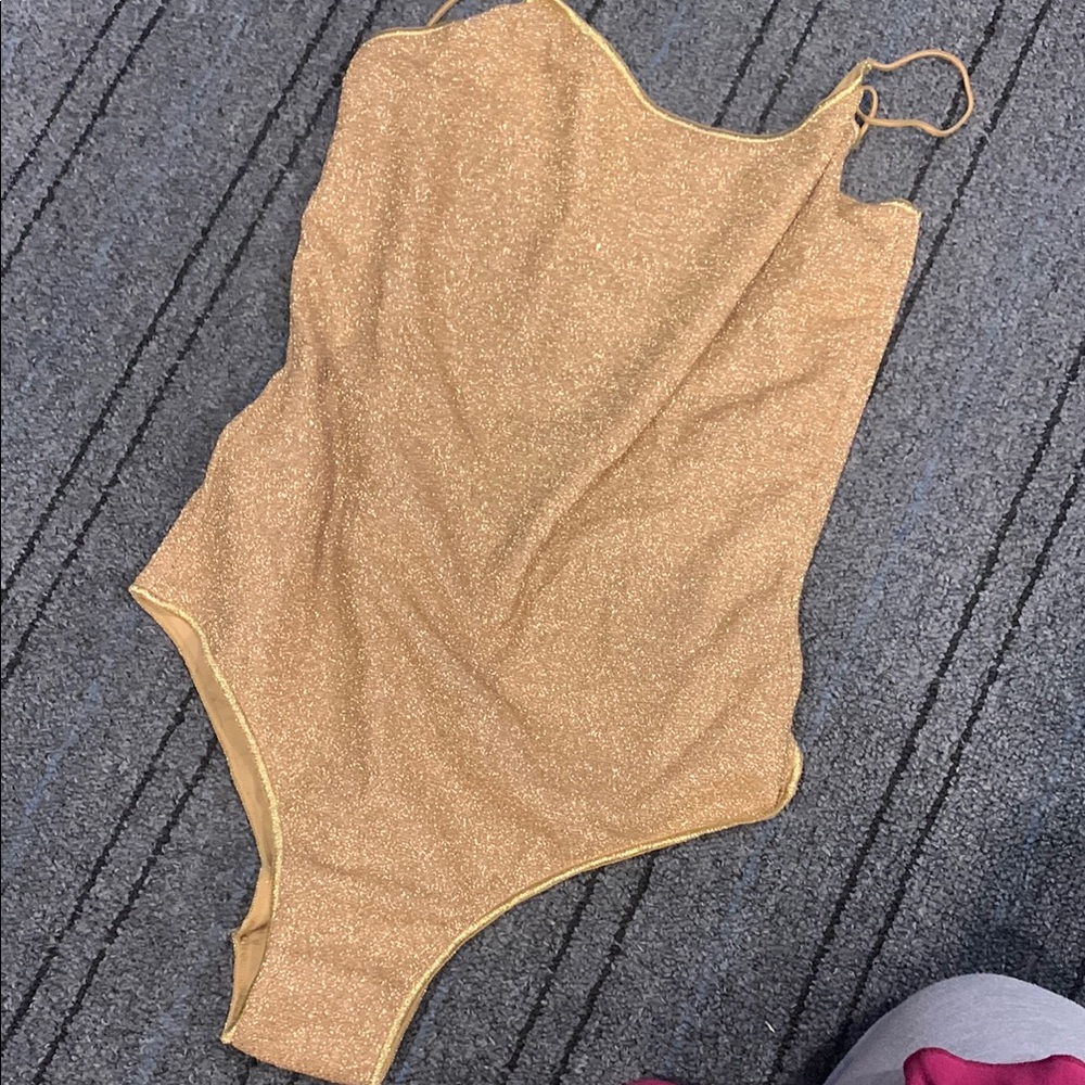 Oseree Gold Women Swim One Piece